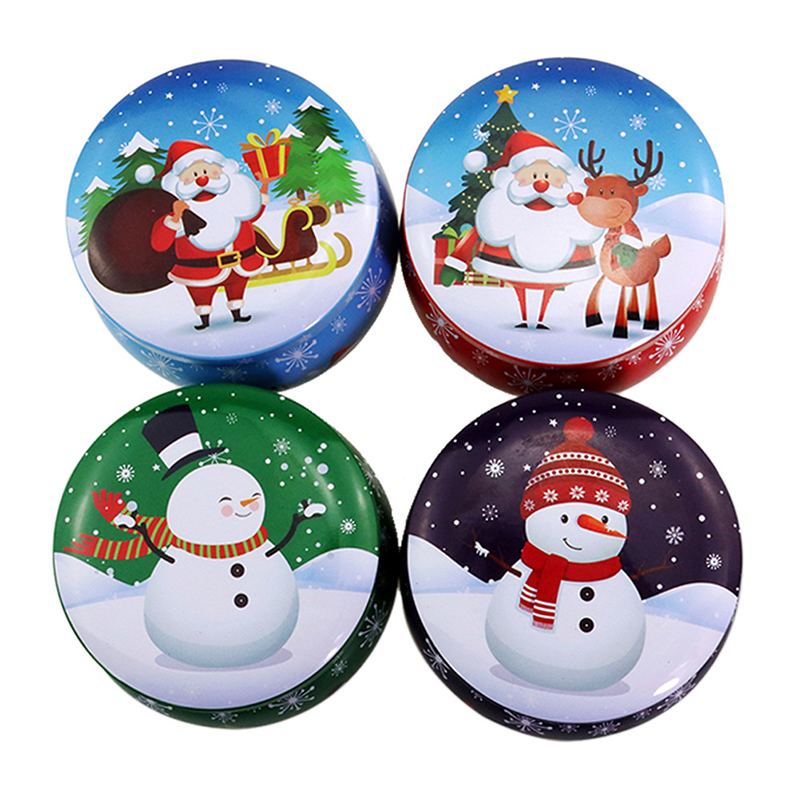 Coffee Tea Box - Mini Christmas Metal Tin Jars Coffee