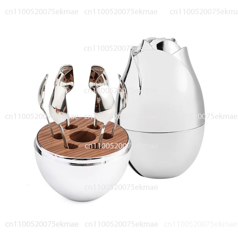 Coffee Tea And Sugar Canister Set - Stainless Steel Coffee Spoon and Fruit