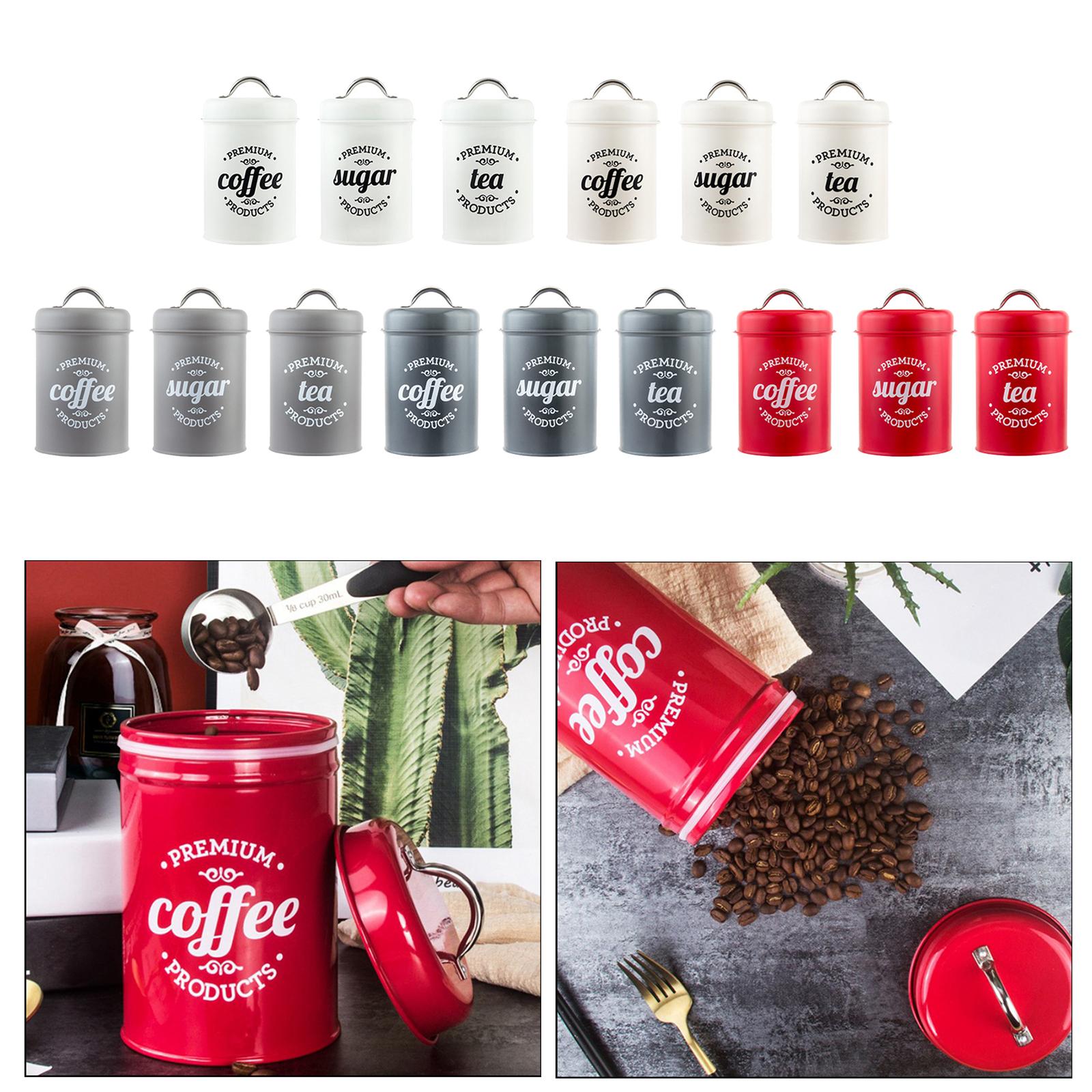 Coffee Tea And Sugar Canister Set - Metal Kitchen Canister Set Coffee Tea