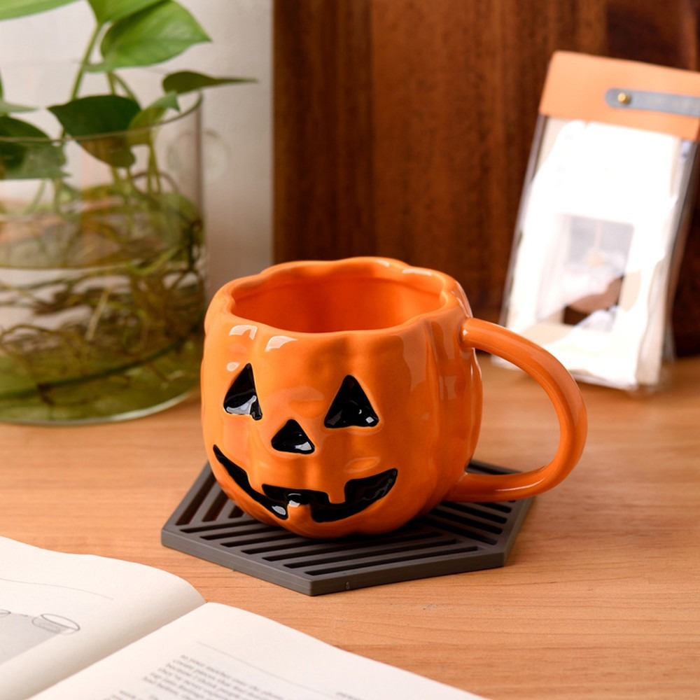 Coffee Tea Friends - Halloween Pumpkin Ghost Ceramic Mug Creative