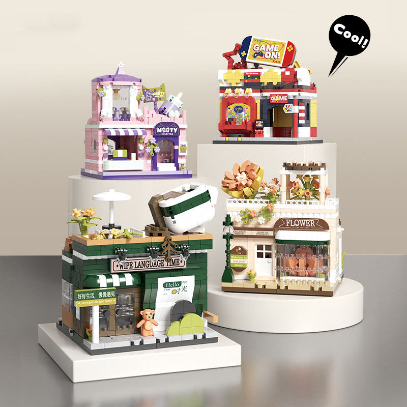 Funny City Street View Buildin - Coffee Tea Games ulasan dan harga