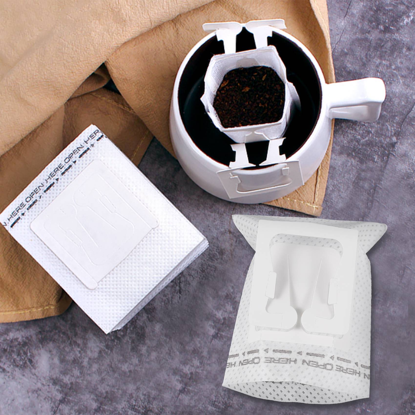 50Pcs / Pack Drip Coffee Filte - Coffee & Tea Restaurant ulasan dan harga