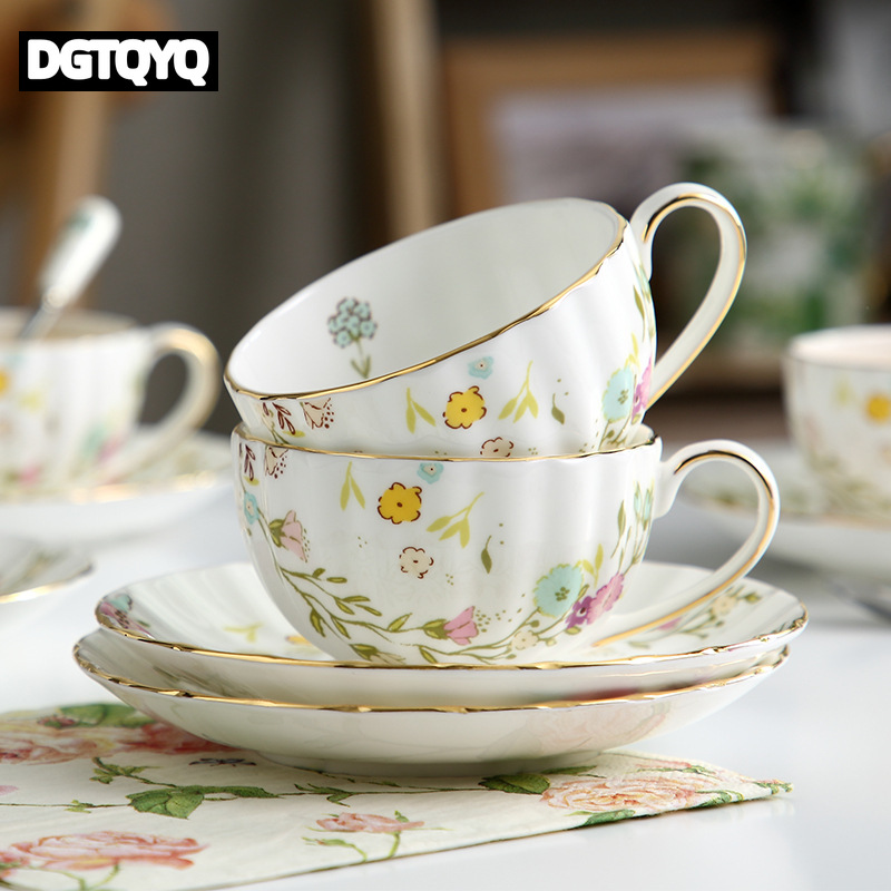 2Pcs Vintage Floral Ceramic Co - Coffee Tea Latte ulasan dan harga