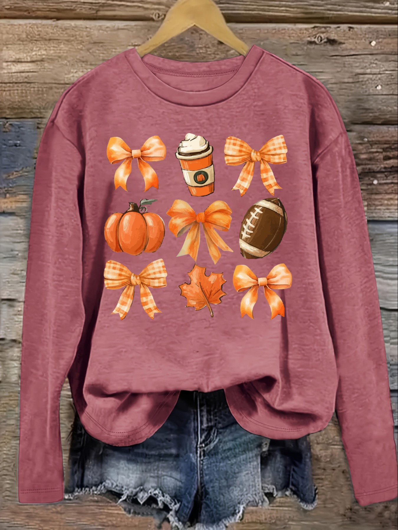Women's Casual Long Sleeve Cre - Coffee & Tea Restaurant ulasan dan harga