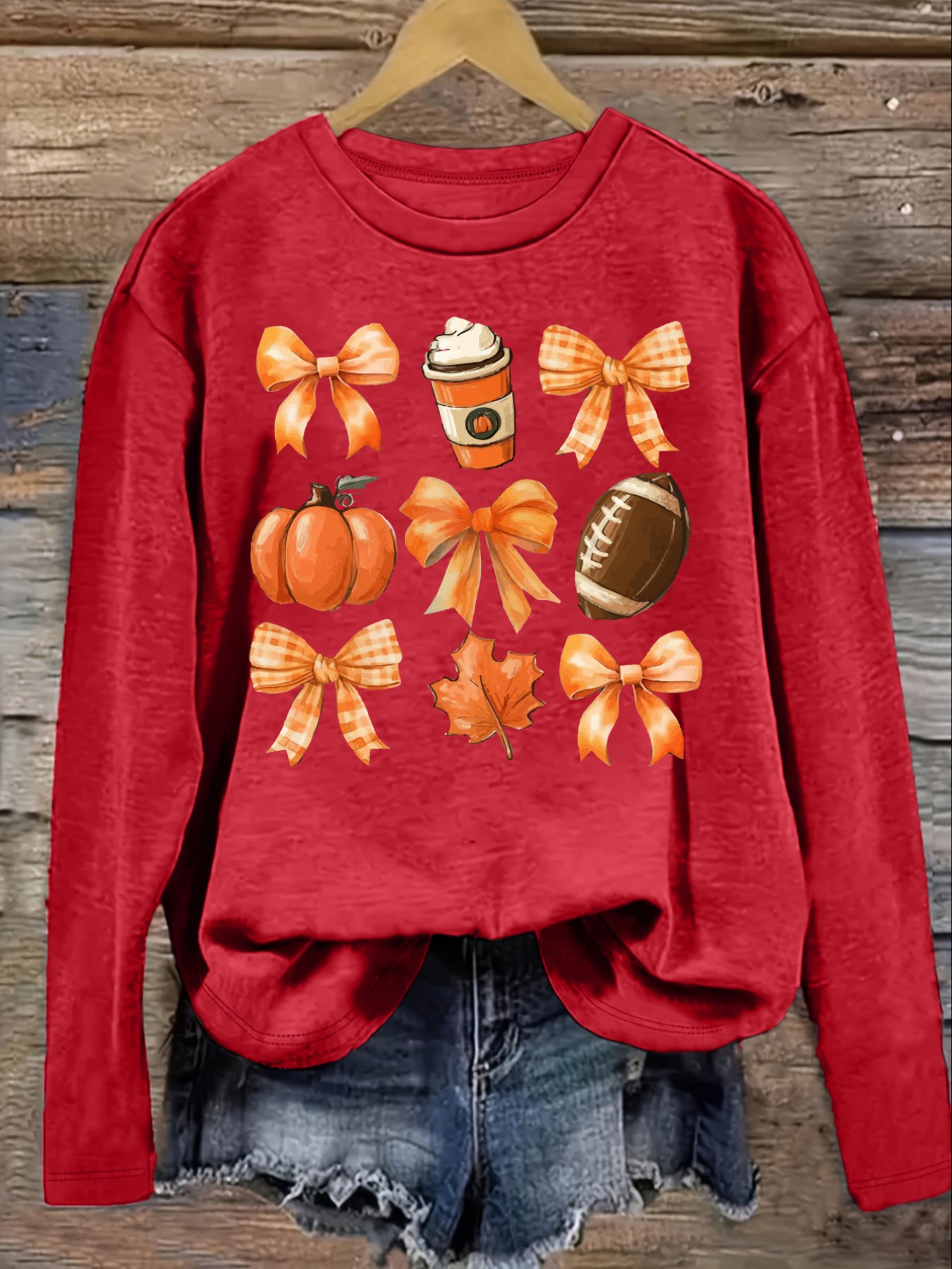 Women's Casual Long Sleeve Cre - Coffee & Tea Restaurant ulasan dan harga
