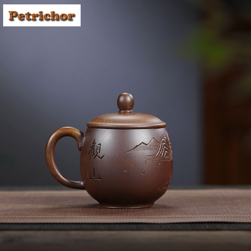 230ml Yixing Purple Clay Wood- - Coffee Tea Latte ulasan dan harga