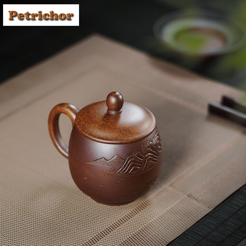 230ml Yixing Purple Clay Wood- - Coffee Tea Latte ulasan dan harga