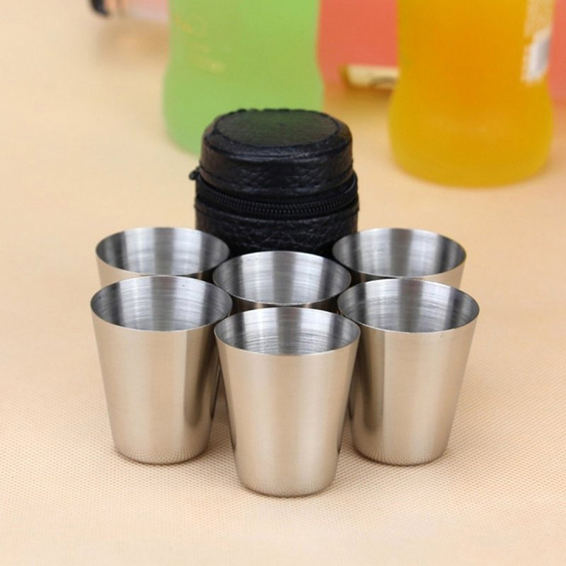 4/6Pcs Stainless Steel Cups Mi - Coffee Tea And Sugar Canister Set ulasan dan harga