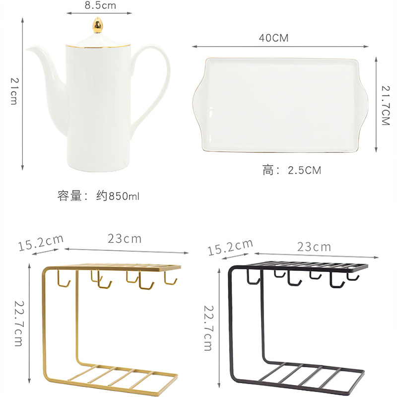 Ceramic Coffee Cup Tea Pot Tra - Coffee Tea Box ulasan dan harga