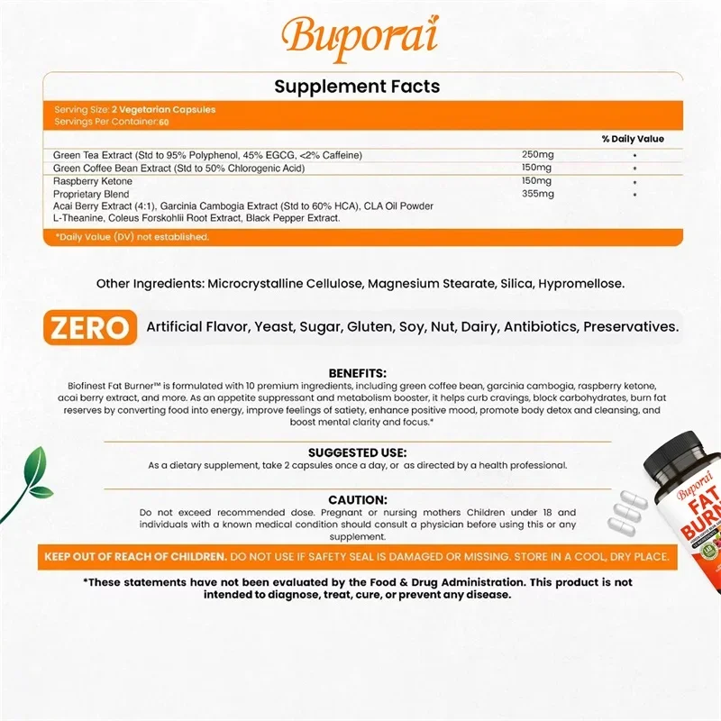 Fat Burner Capsules - Healthy  - Coffee Tea For Weight Loss ulasan dan harga