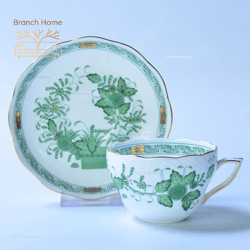Classical Cup and Saucer Flowe - Coffee Tea Gift Basket ulasan dan harga