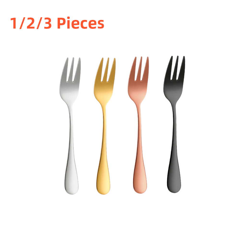 1/2/3 Pieces Gold Fruit Fork S - Coffee Tea And Sugar Canister Set ulasan dan harga