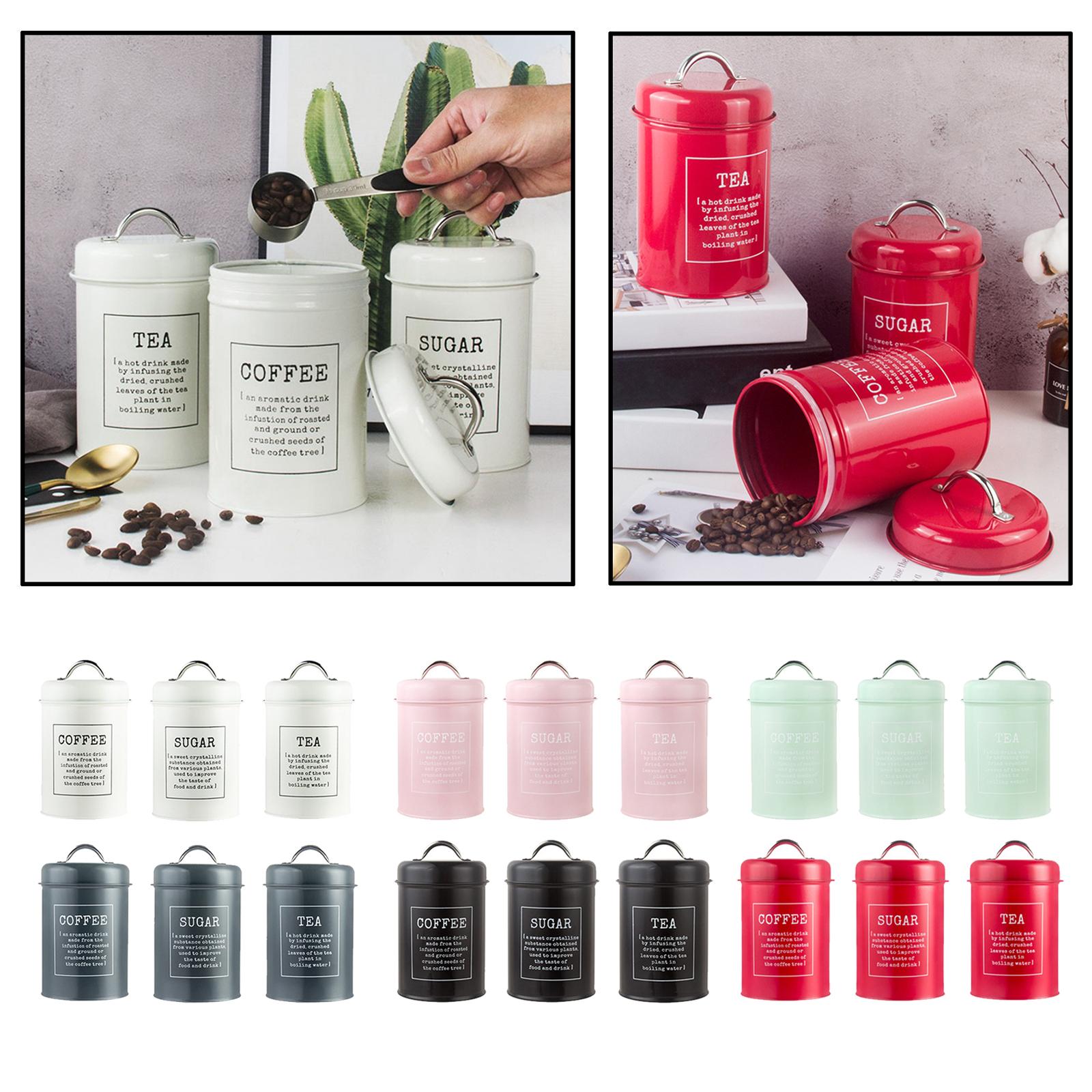 3pcs 1200ml Airtight Kitchen C - Coffee Tea And Sugar Canister Set ulasan dan harga