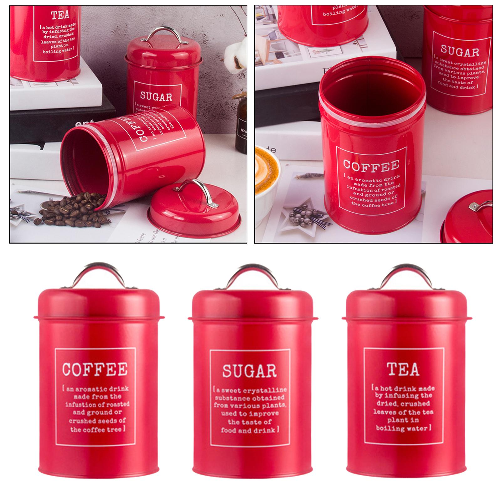 3pcs 1200ml Airtight Kitchen C - Coffee Tea And Sugar Canister Set ulasan dan harga