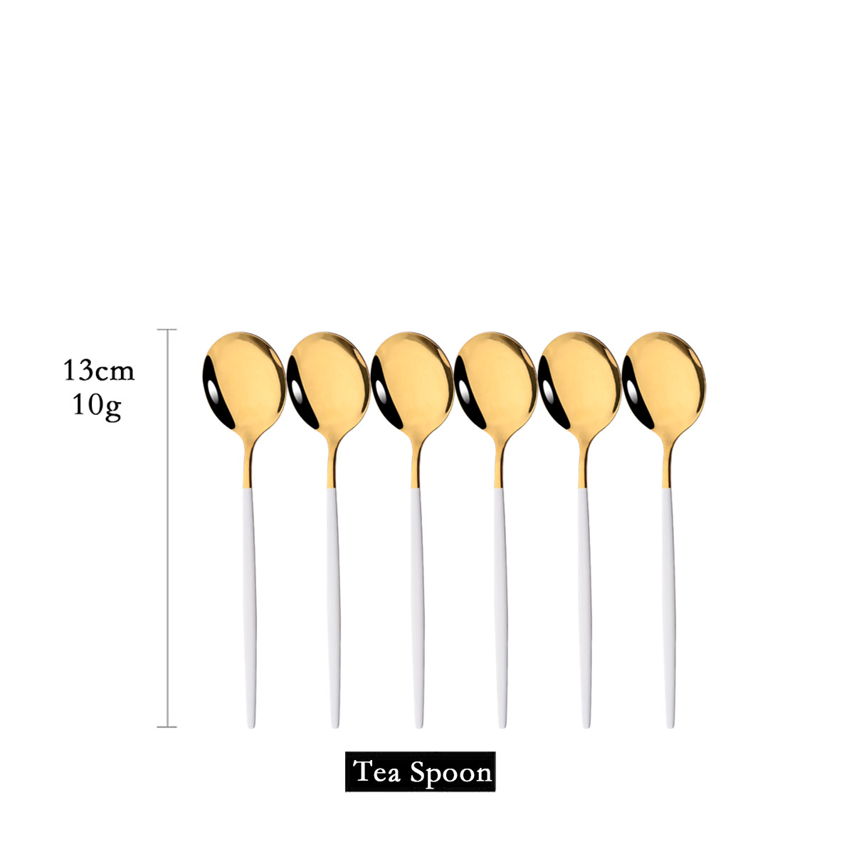 6Pcs Mirror White Gold Tea Spo - Coffee Tea And Sugar Canister Set ulasan dan harga