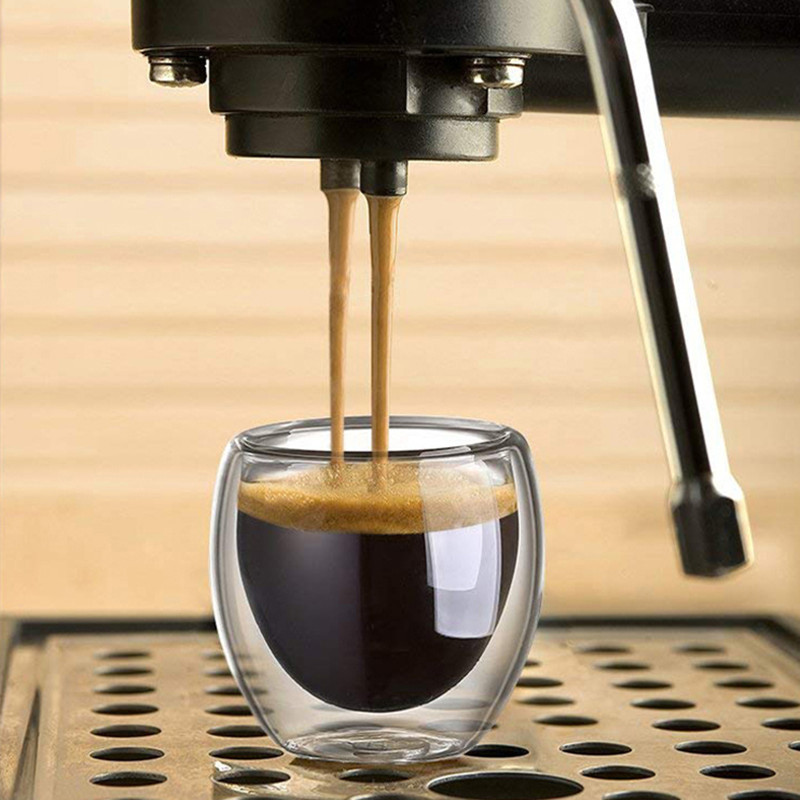 Double Walled Glass Coffee Mug - Coffee Tea Sugar Set ulasan dan harga