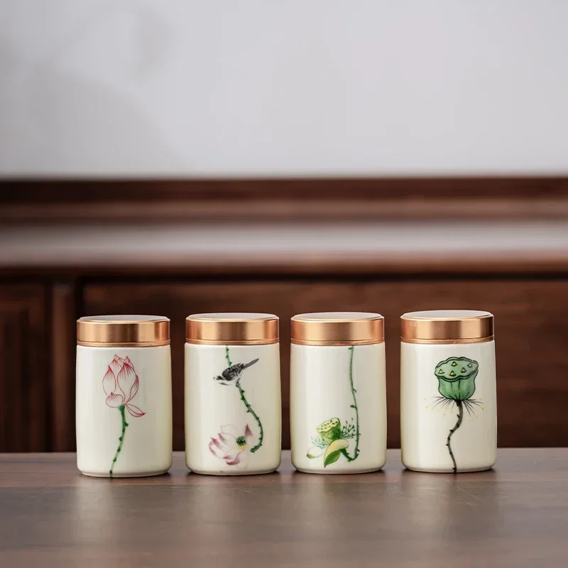 4PCS/LOT Boutique ceramics Tea - Coffee Tea And Sugar Canister Set ulasan dan harga
