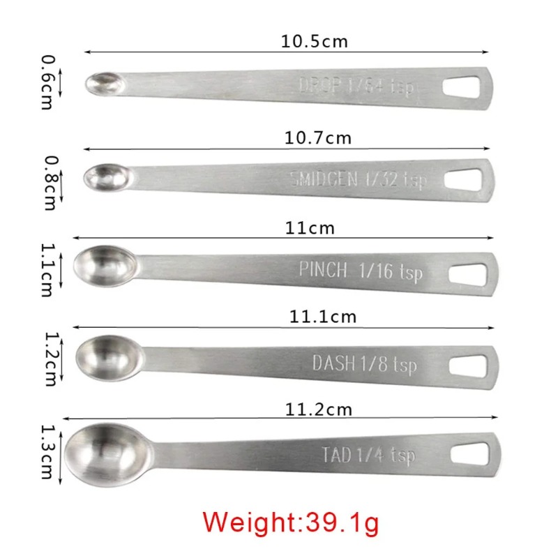 5pcs/Set Small Measuring Spoon - Coffee Tea And Sugar Canister Set ulasan dan harga