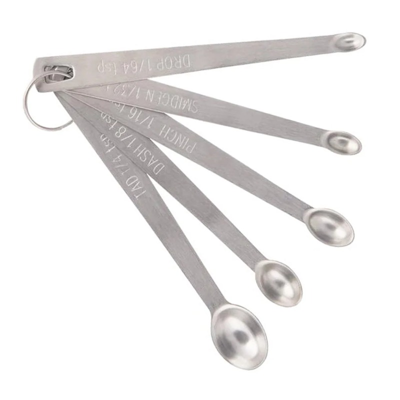 5pcs/Set Small Measuring Spoon - Coffee Tea And Sugar Canister Set ulasan dan harga