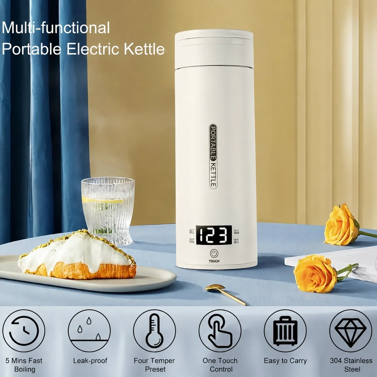 450ML Electric Kettles Portabl - Coffee Tea Menu ulasan dan harga