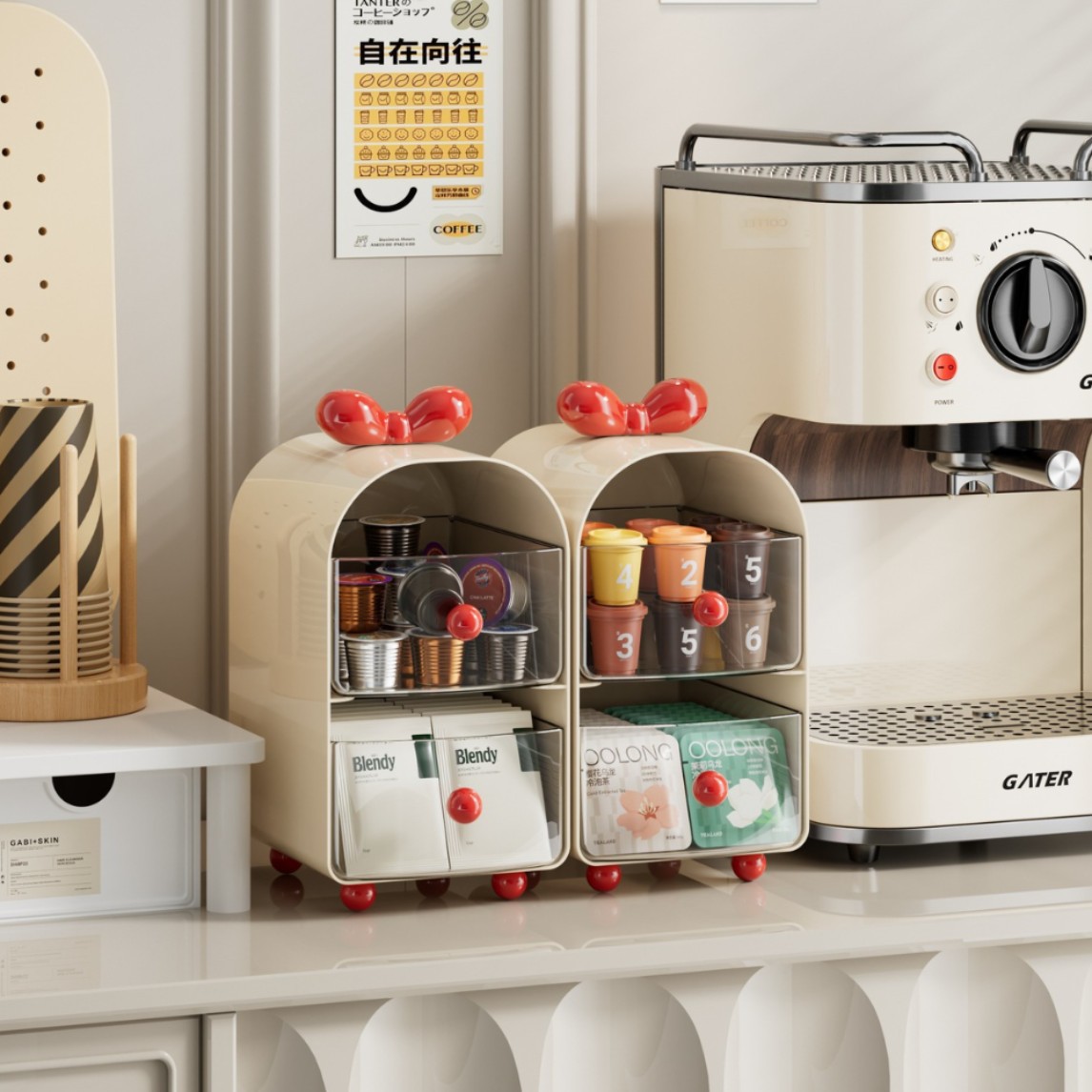 Creamy Coffee Capsule Organize - Coffee Tea Box ulasan dan harga