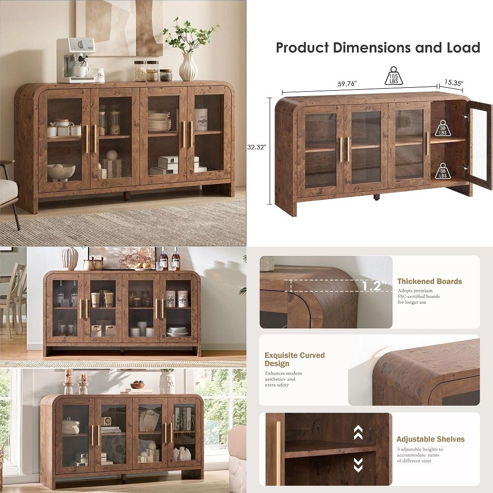 Sideboard Buffet Cabinet with  - Coffee & Tea Restaurant ulasan dan harga