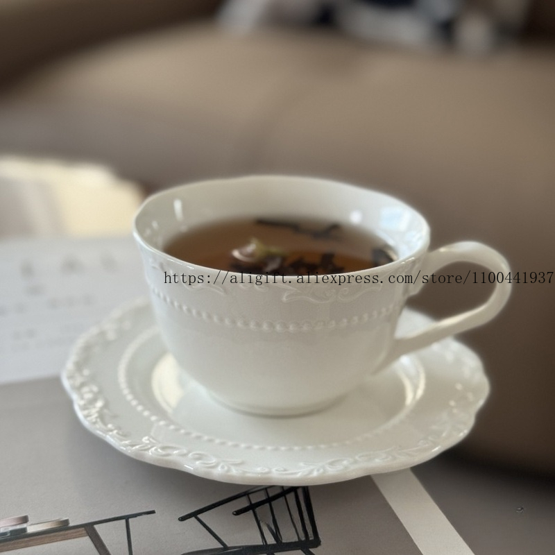 French Light Luxury Embossed F - Coffee Tea Sugar Set ulasan dan harga