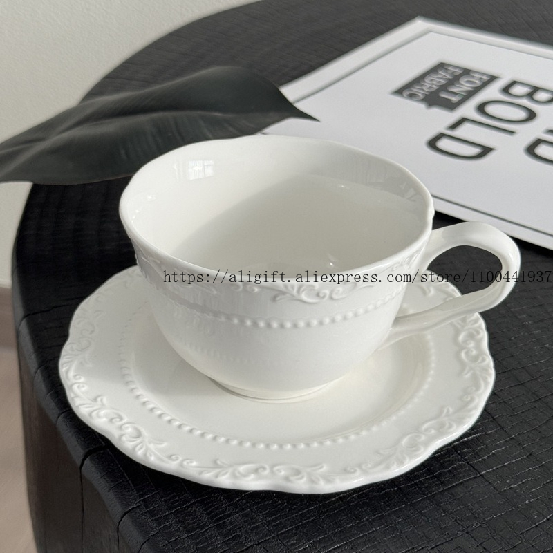 French Light Luxury Embossed F - Coffee Tea Sugar Set ulasan dan harga
