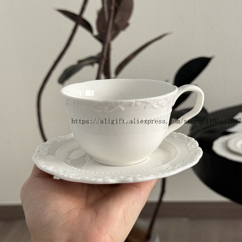 French Light Luxury Embossed F - Coffee Tea Sugar Set ulasan dan harga