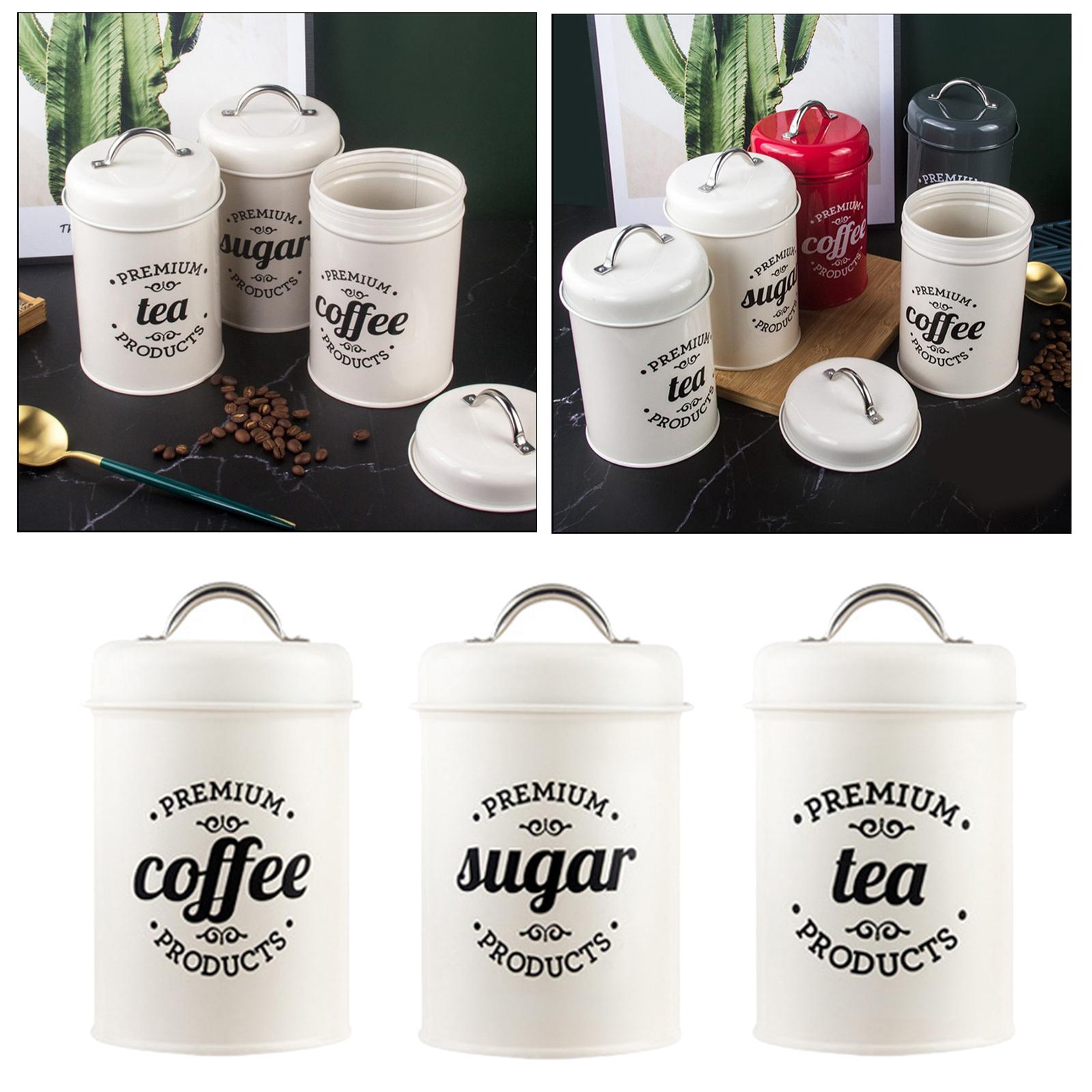 Metal Kitchen Canister Set Cof - Coffee Tea And Sugar Canister Set ulasan dan harga
