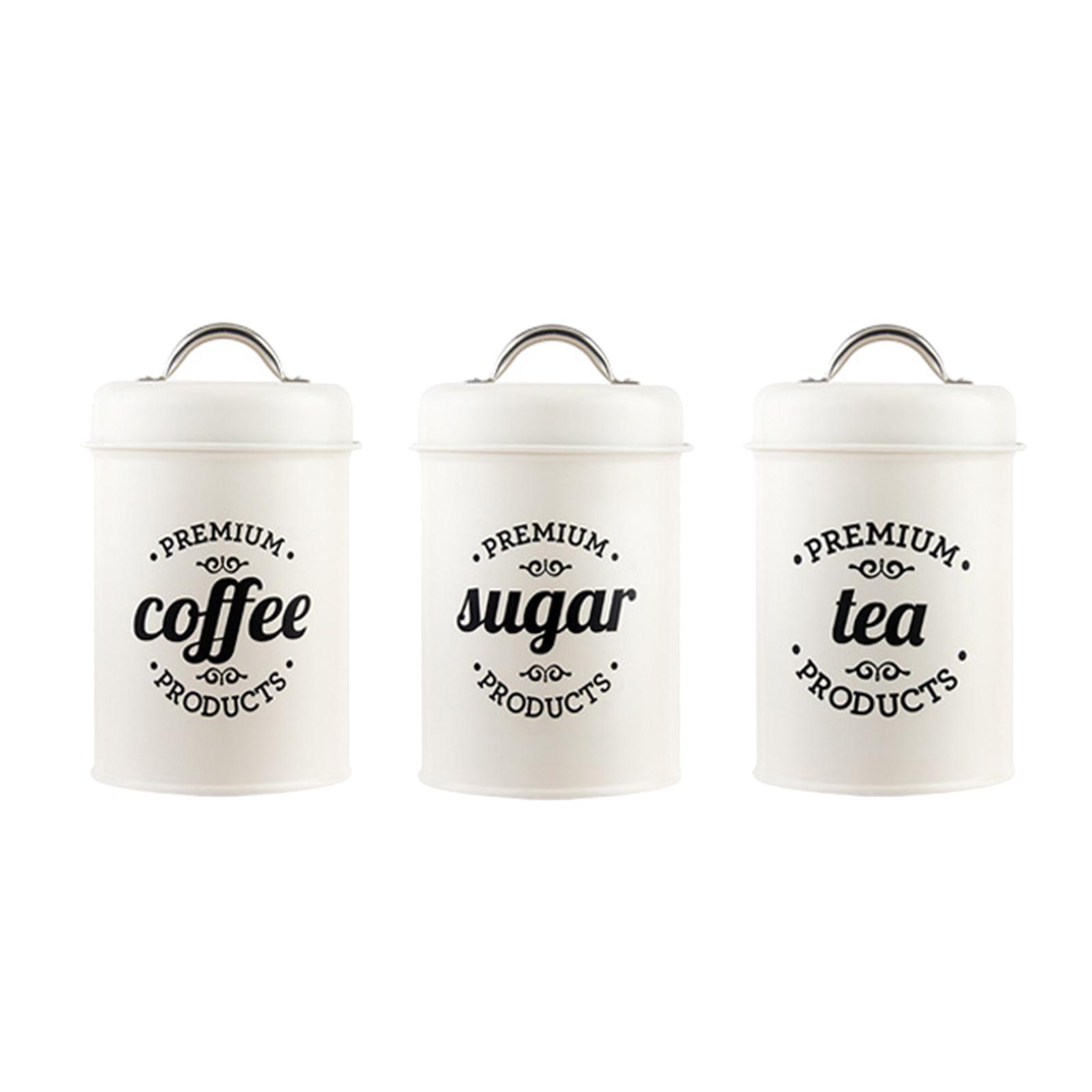 Metal Kitchen Canister Set Cof - Coffee Tea And Sugar Canister Set ulasan dan harga
