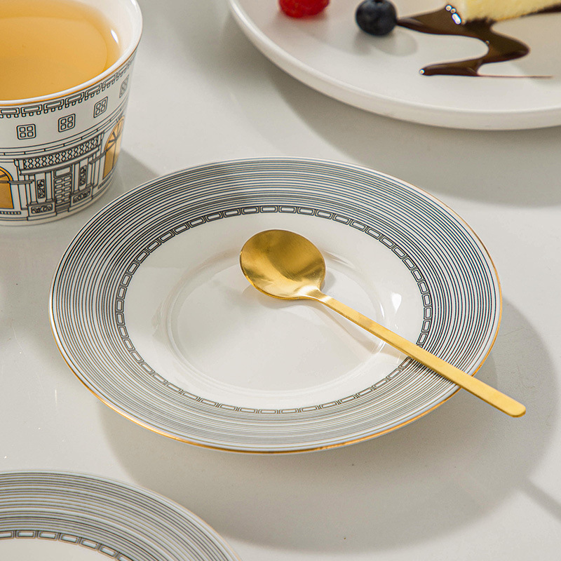 Architectural Cup and Saucer C - Coffee Tea Sugar Set ulasan dan harga