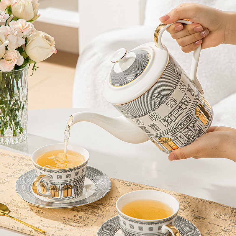 Architectural Cup and Saucer C - Coffee Tea Sugar Set ulasan dan harga