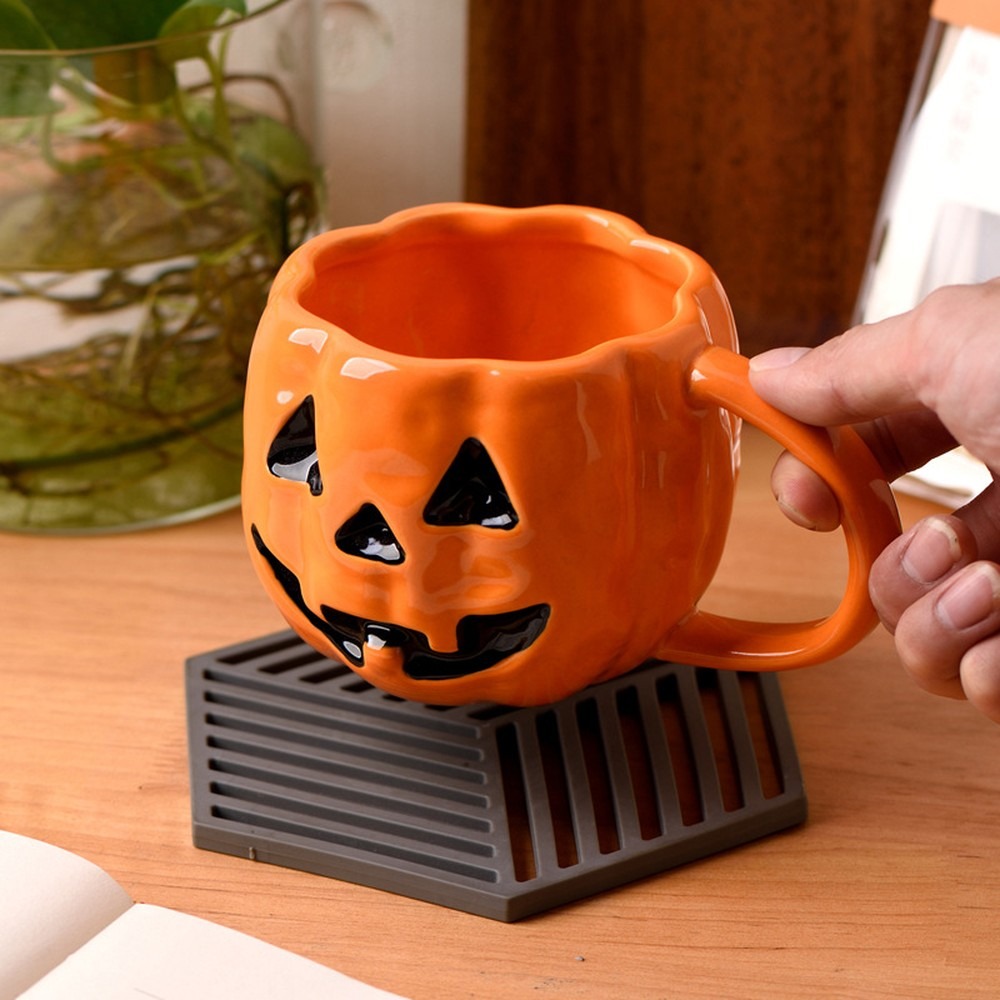 Halloween Pumpkin Ghost Cerami - Coffee Tea Friends ulasan dan harga