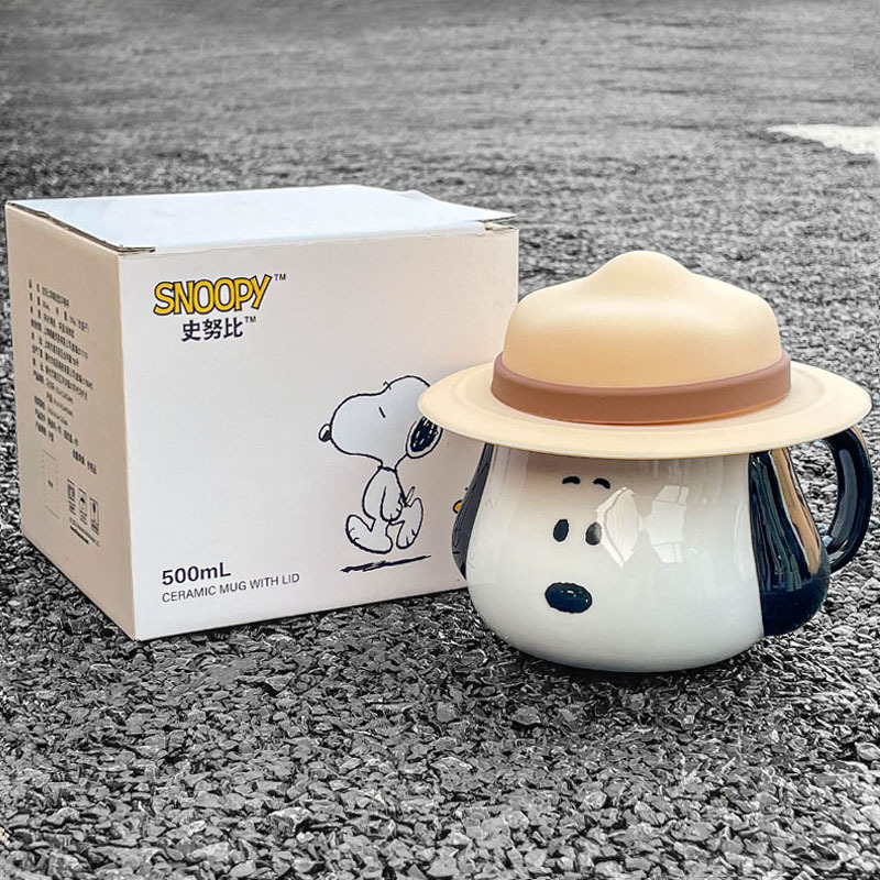 Snoopy Ceramic Mug Kawaii Cart - Coffee Tea Friends ulasan dan harga